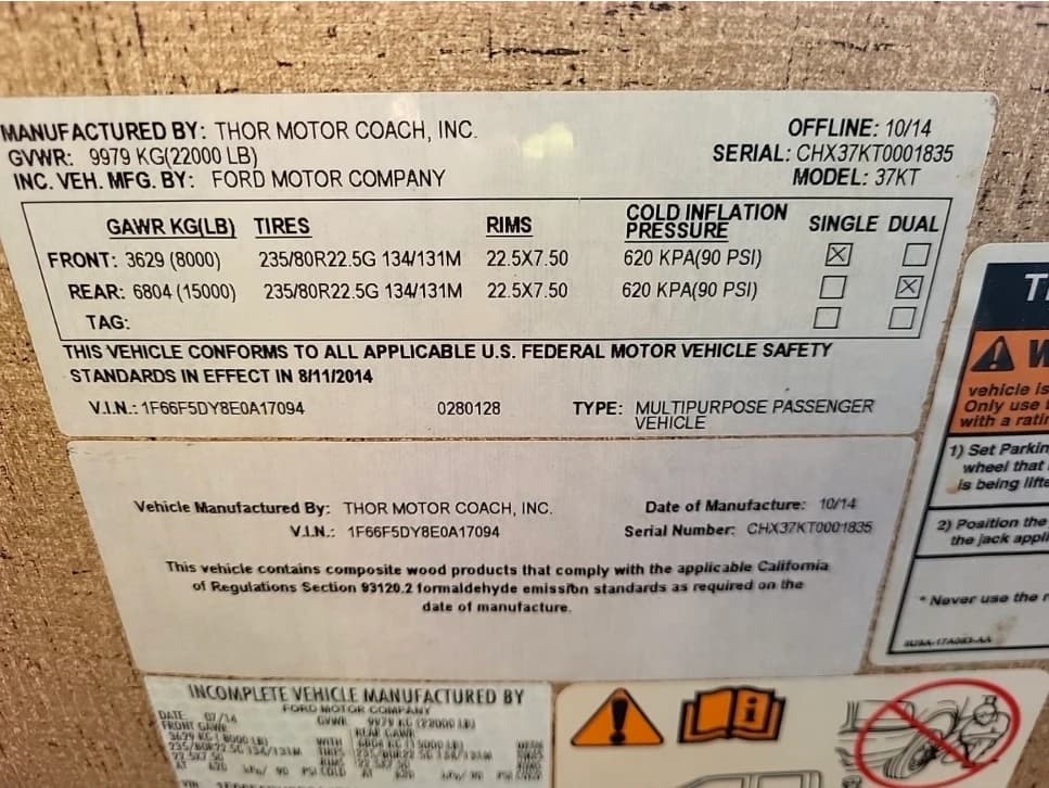 2015 Thor Challenger 37K