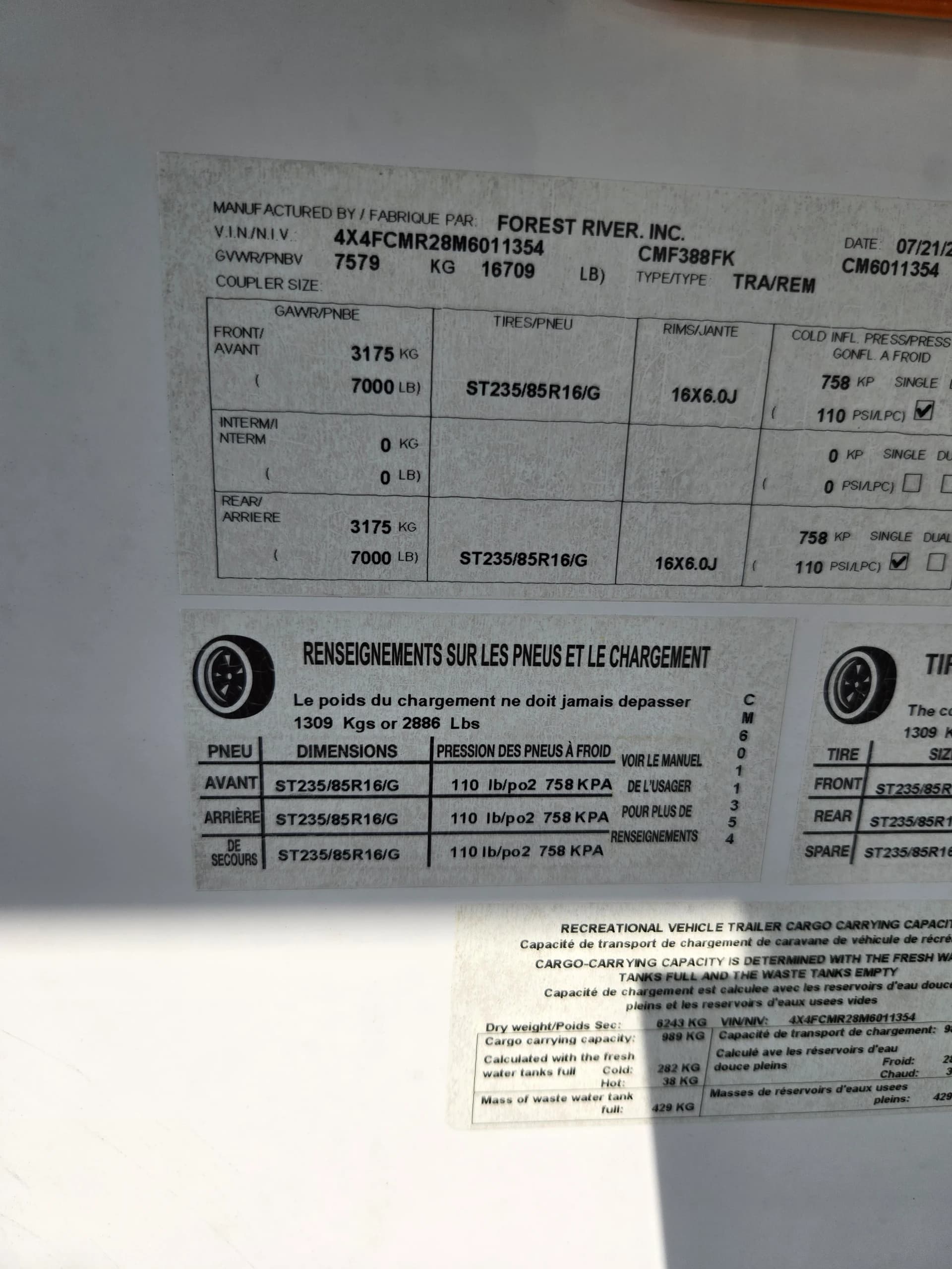 2021 Palomink Columbus 388FK