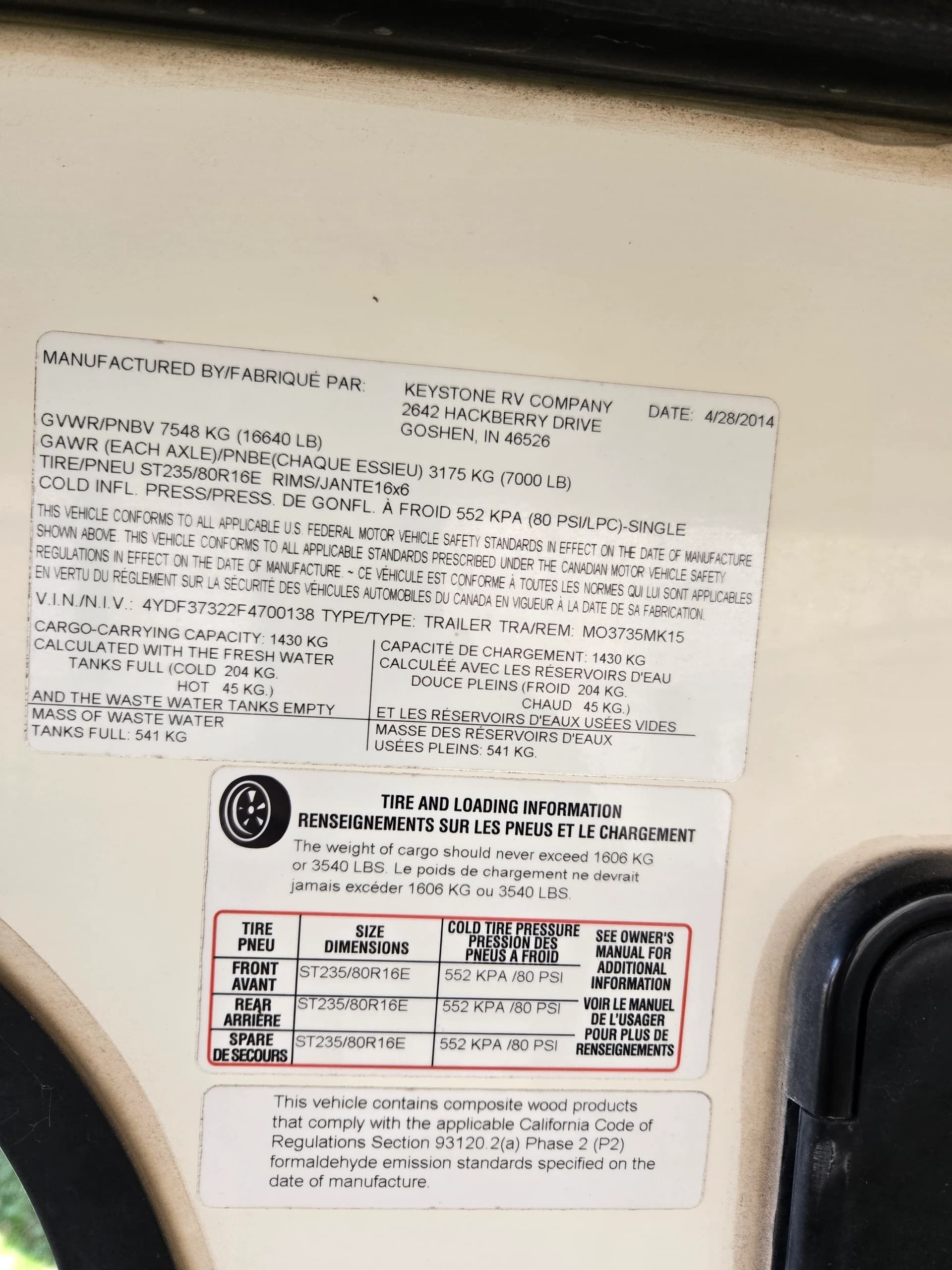 2015 Keystone Montana 3735MK